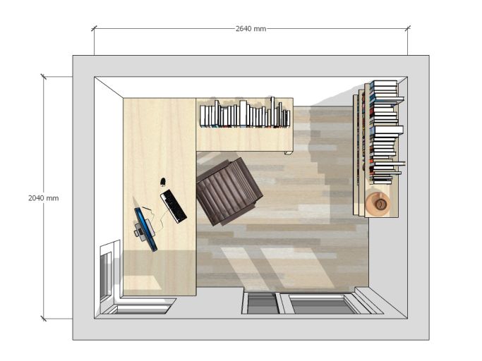 The Exe – 3m x 2.4m. Plan