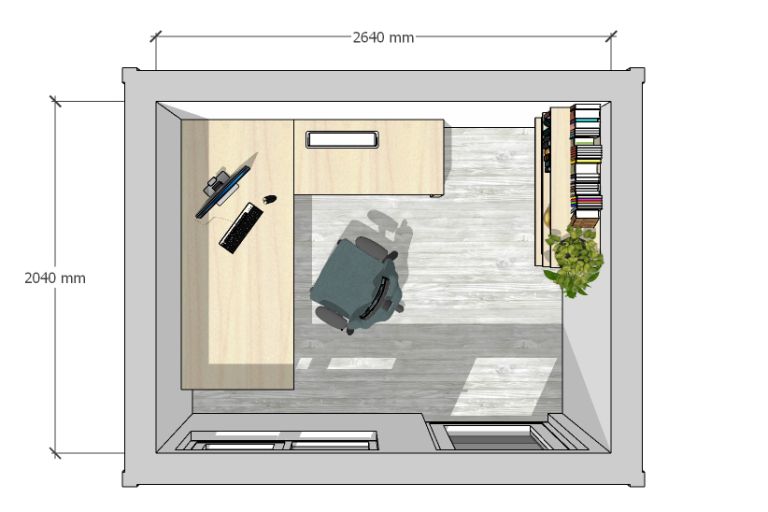 The Otter – 3m x 2.4m. Plan