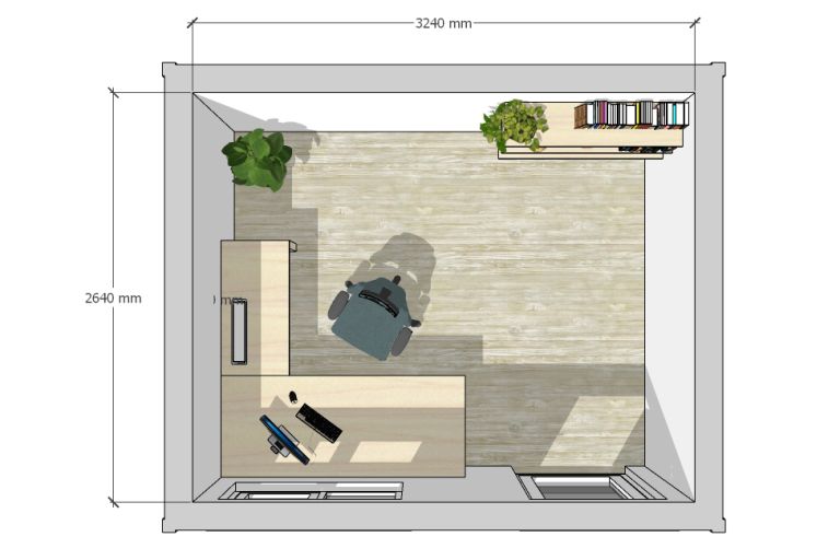 The Otter – 3.6m x 3m. Plan