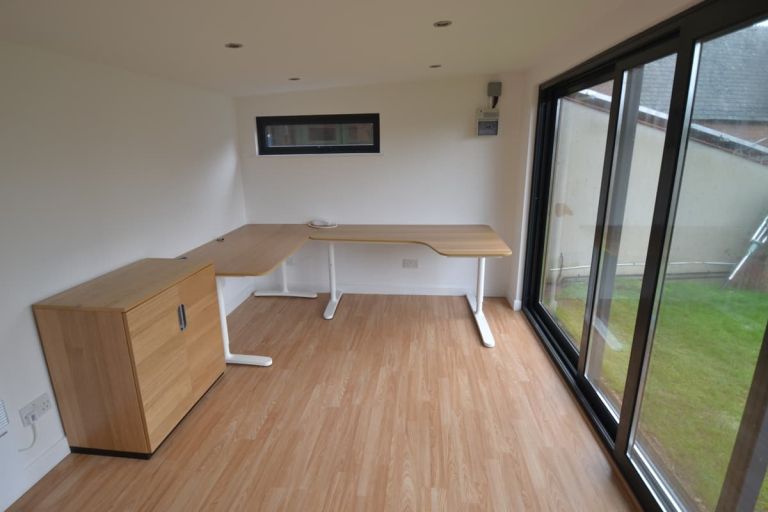 Interior view of this spacious garden room