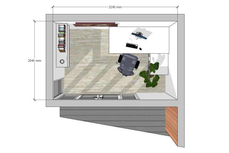 The Taw – 3.6m x 3.4m. Plan