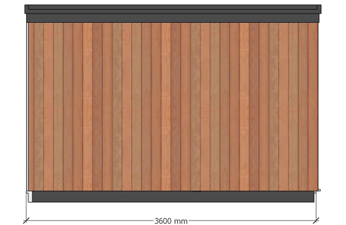 The Taw – 3.6m x 3.4m. Rear Elevation