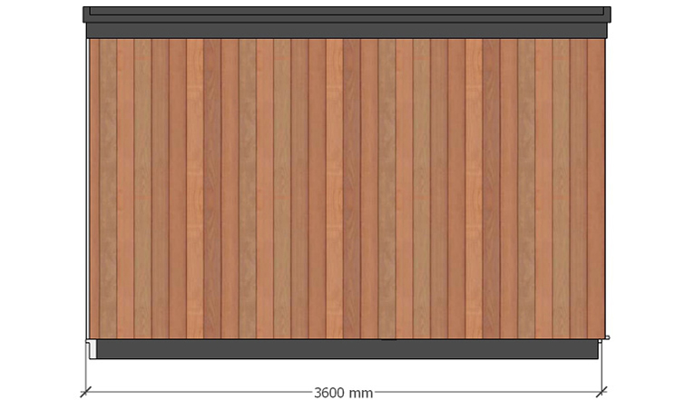 The Taw – 3.6m x 4m. Rear Elevation